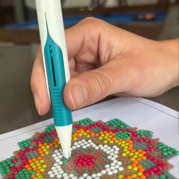 Automatisk diamantmaleri perledispenser til 2,8 mm runde bor, tilbehørssæt til hobbybrug, ingen voks påkrævet