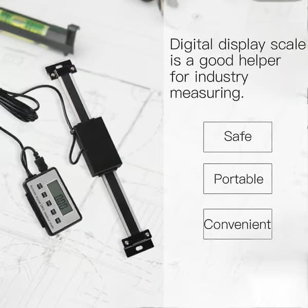 Multifunktionell digital linjär skala med fjärrdisplay, digital avläsning, linjär skala med extern display