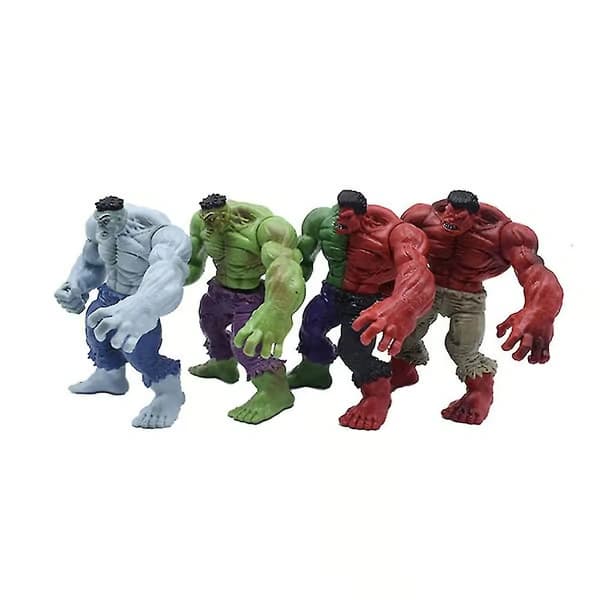 4-pack superhjälte Hulk figur leksak actionfigurer samlarobjekt modellleksaker barn pojkar presenter
