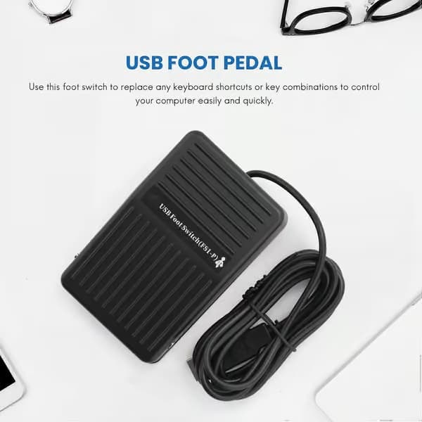 PC USB-tangentbordsfotpedal, enhetstillbehör för kompatibel utrustning