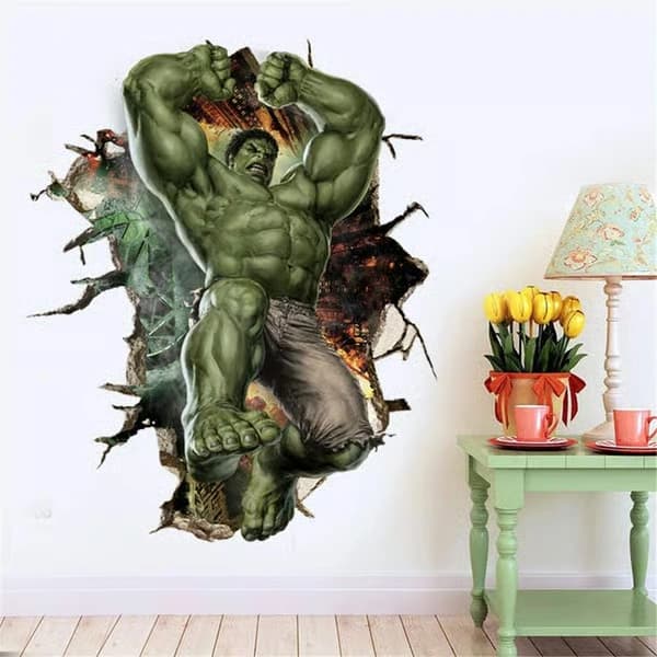 Superhjälte väggdekaler Hulk väggdekaler Utmärkt vinylväggdekal