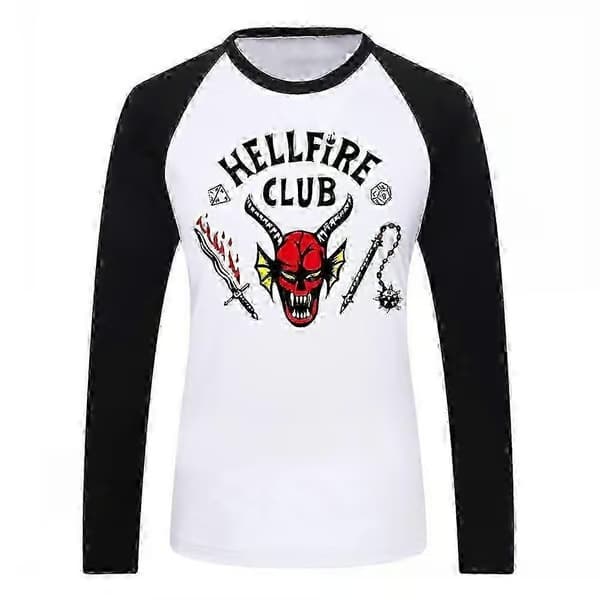 Unisex Hellfire Club Stranger Things T-shirt Dam Black M