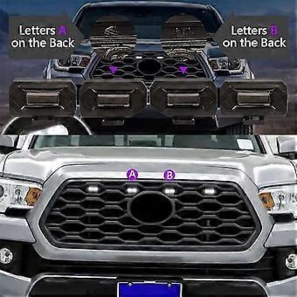 LED-frontgrilllys til 2020-2021 sport off-road køretøjer, gul udvendig belysning