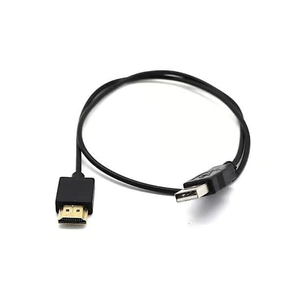 x HDMI till USB-kabel, USB till HDMI hane strömkabel, ren koppar 0,5M