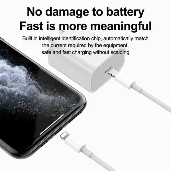 iPhone-laddare snabbladdare - Adapter + kabel 20W Lightning - USB-C 2m