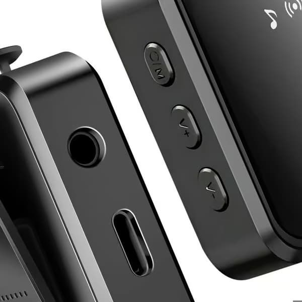 Trådlös myggmikrofon - 2-pack - USB-C, Lightning, 3,5 mm-uttag - Vindskyddad - 6 timmars batteritid