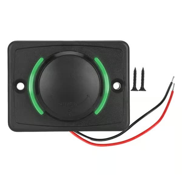 3.1A DC12V/24V Svart billaddare med dubbla USB-portar och LED (grön)