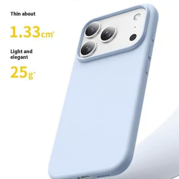 Etui for iPhone 17 Pro kompatibelt med MagSafe, ultratynt flytende silikon + PC-deksel, grå Grey Grey