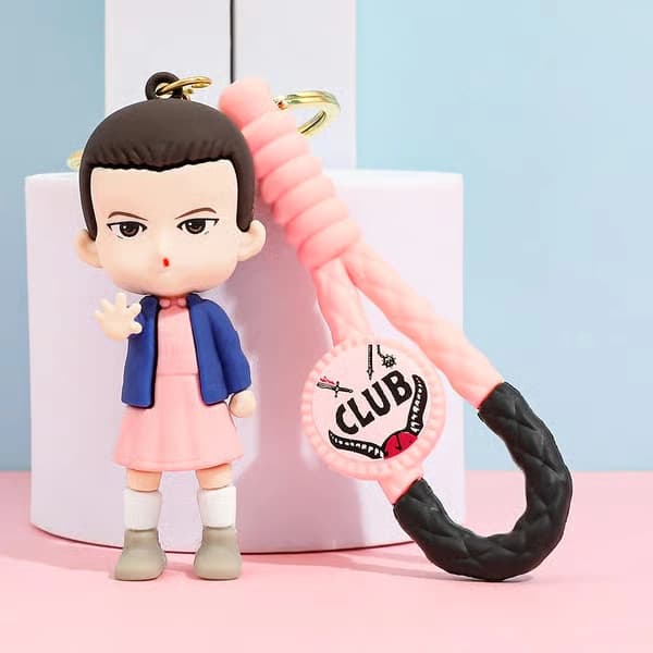 2025 Stranger Things Figur Nyckelring, Mini Karaktärshänge, Samlarobjekt för Fans Bald Eleven