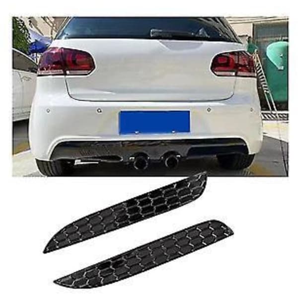 2 stycken glansig honeycomb-dekal för Golf 6 R20 dimljus bak