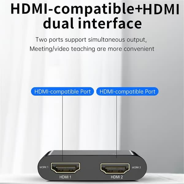 USB 3.0 till dubbel HDMI-adapter extern video med stöd för Windows