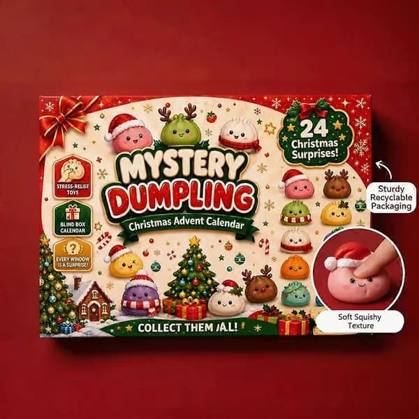 Jul Squishy Adventskalender 2026 24 Dagar Överraskningar Squishies Leksakslåda Julklapp för Barn
