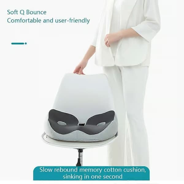 Iskiassmerte-pude til kontorstol, memory foam-komfort, pude til siddeben blue