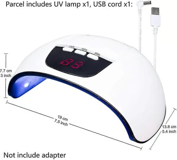 LED UV-lampa 54W för härdning av harts, smyckesgjutningskit, gellack, 3 timerinställningar, automatisk sensor, USB-driven