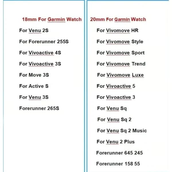 18mm/20mm Garmin smartwatch-rem, udskiftningsrem, lyserød, slidstærkt silikonemateriale, justerbar bredde