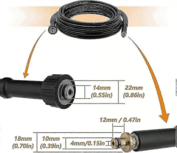 Kärcher K2 äldre modell högtryckstvättslang 6m med M22 14mm anslutning 0905