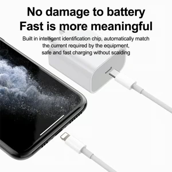 iPhone-laddare Snabbladdare - Adapter + Kabel 20W USB-C 2m