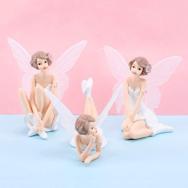 Tinker Bell-figur for hjem, kontor, bil, bord (sett med 3)