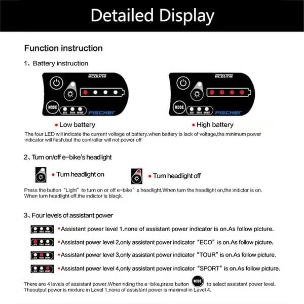 LED display connector 810 til elcykel, cykel speedometer, e-bike forlygte og LED tilslutning