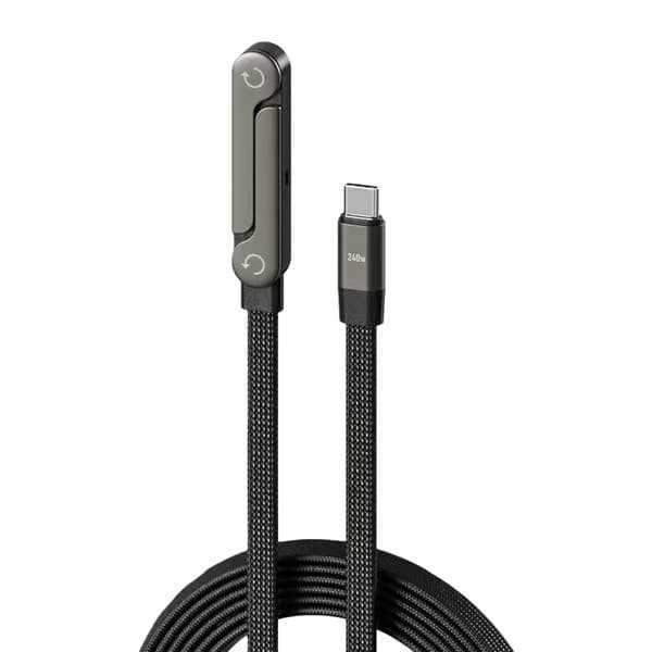 USB-C-laddningskabel med aluminiumstativ för 240W Power Delivery-effektivitet 1m