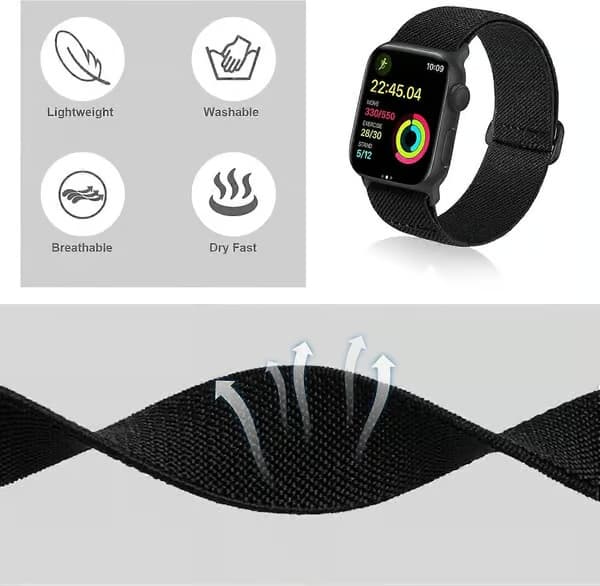 2026 Nyeste model elastisk ankelrem/armbånd kompatibel med Apple Watch 49mm 46mm