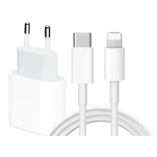 iPhone-laddare Snabbladdare - Adapter + Kabel 20W USB-C 2m