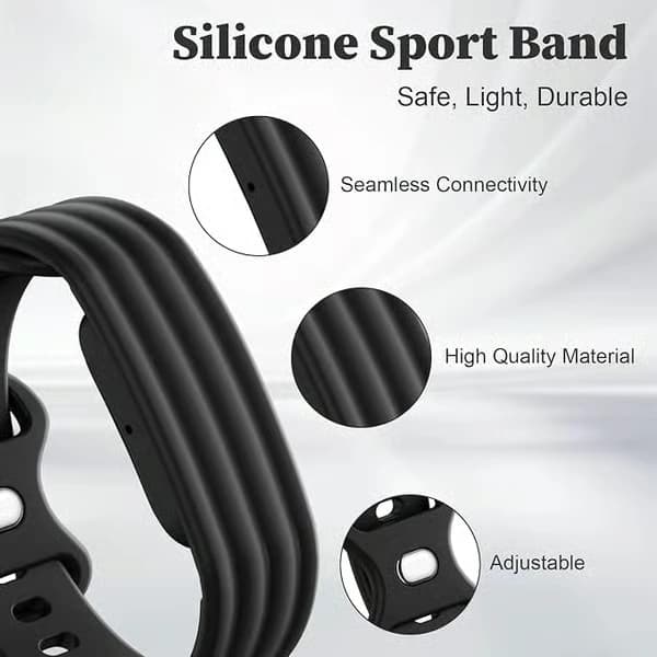 Klockarmband för Google Fitbit Air, mjukt silikonersättningsarmband Black