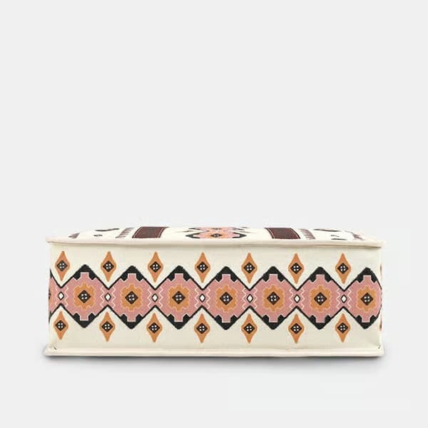 Wrangler tygväska västerländska väskor för kvinnor axelväska Boho Aztec handväskor NY, 100% ny Off-white L