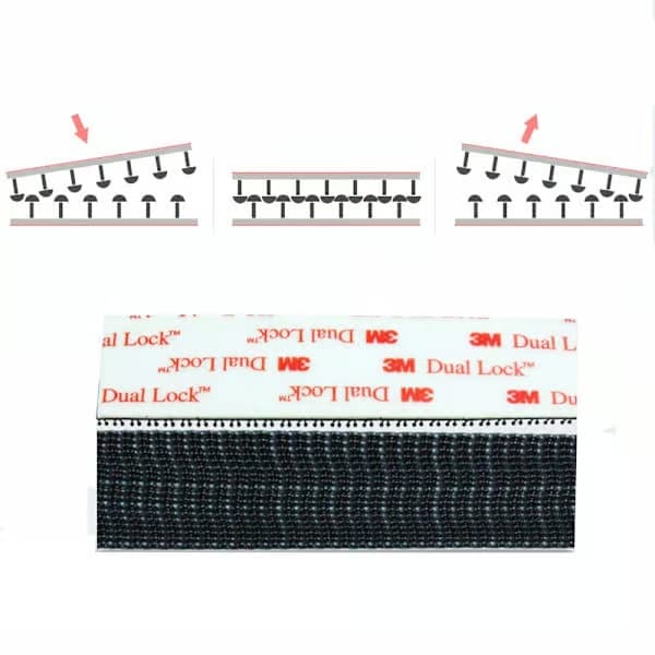 3M självhäftande 3550 Dual Lock extra starkt flexibelt snäppfäste