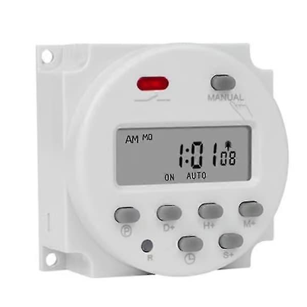 12V Digital LCD Timerbrytare CN101A, Veckoprogrammerbart Relä, 1 Sekunds Intervallkontroll (60 32mm)