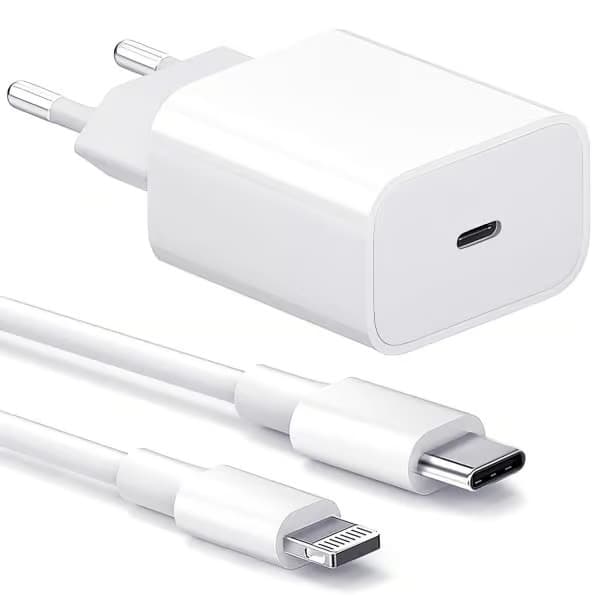 iPhone-lader - Hurtiglader - Adapter + kabel 20W USB-C hvit 4-pakning iPhone