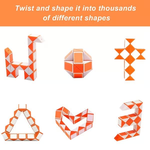 Noppapeli - 12 kpl Magic Speed Cube -käärmepulmapeli, 3D IQ-lelu lapsille ja aikuisille (satunnainen väri)