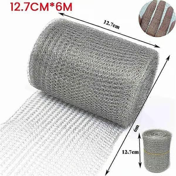 Trådnet rustfrit stål 12,7 cm x 6 m trådnet fintmasket rustfrit stålnet tæt net til beskyttelse