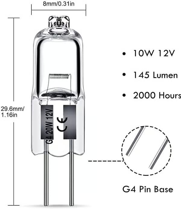 G4 Halogenlampor 10W 10pcs