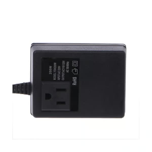 200W AC 220V til 110V transformator nedtrappingsomformer reiseadapter EU-støpsel