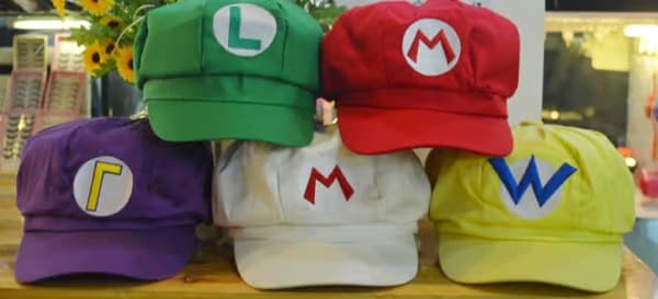 Luigi Bros-hatt med bokstavstryck, rollspelshatt, åttakantig hatt