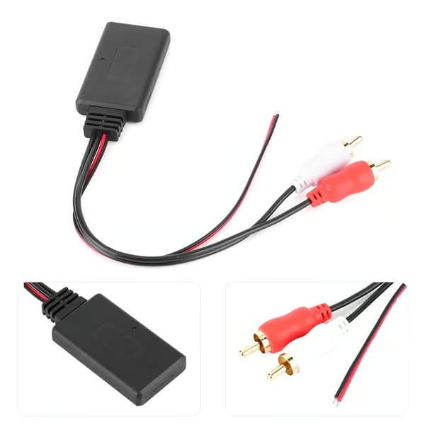 Universell trådlös Bluetooth-moduladapter AUX Audio 2 RCA Extra Kabel Bilradioanslutning