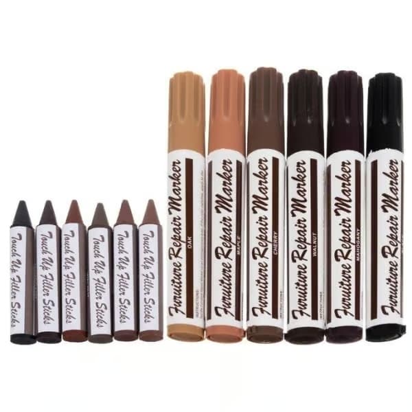 Möbel- och panelreparationspenna - 12-pack flerfärgad