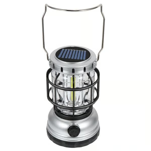 Bärbar solcellsdriven LED-campinglampa för friluftsentusiaster 16,5x10x10 cm 1-pack solcellsladdning