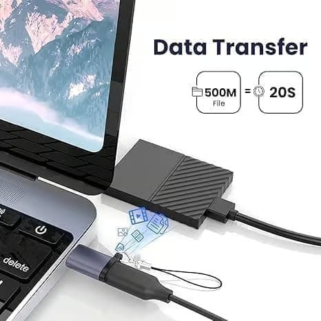 5-pack USB-adapterkit - Typ-C & Micro till Lightning, Mini & Typ-C - Kompatibel med Android/iOS-enheter