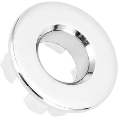 Överfyllnadsskydd för tvättställ, runt täcklock för diskho (silver)