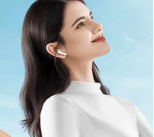 Bluetooth In-Ear-hörlurar, Trådlösa hörlurar för iPhone och Android white