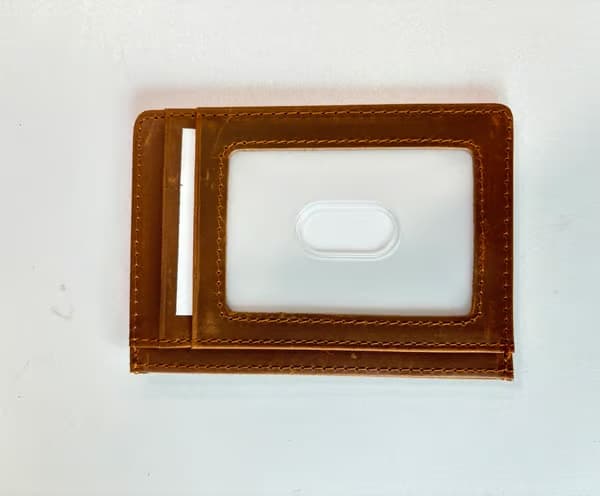 Korthållare med RFID-skydd i äkta läder Brown