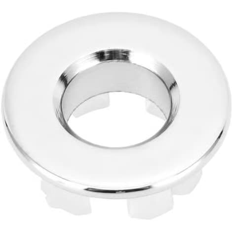 Överfyllnadsskydd för tvättställ, runt täcklock för diskho (silver)