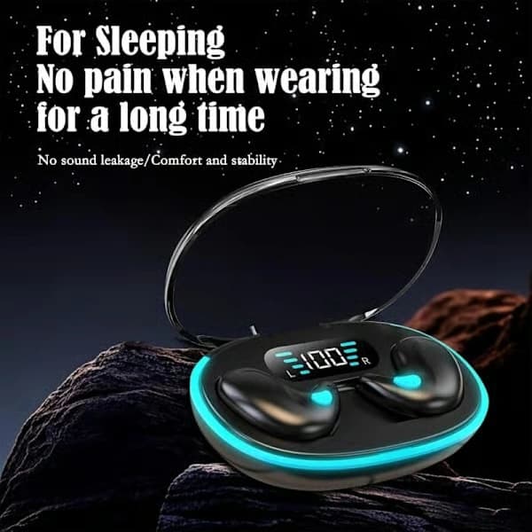 Sömn dedikerade X55 Bluetooth-hörlurar Digital display Mini brusreducering