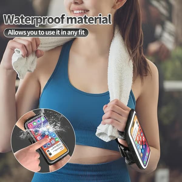 2026 Nyeste model armbåndstelefonholder til løb, underarmsarmbånd, løbearmbånd med kortplads til iPhone Pro Max Plus (1