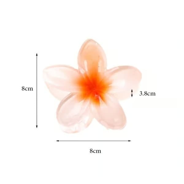 6-pack blommiga halkfria hårklämmor