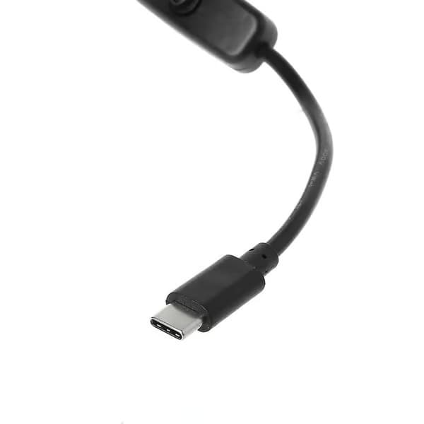 USB Typ C med på/av-knapp Strömbrytare 27cm Laddningsförlängningskabel