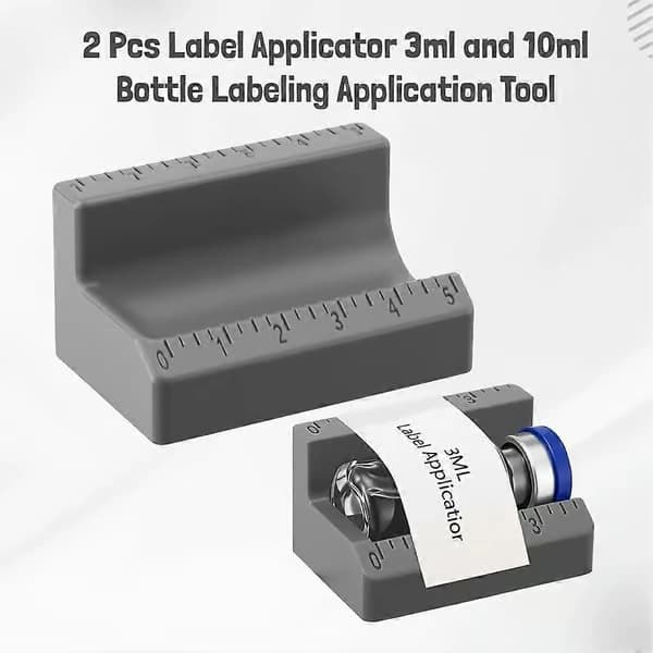 2 st flasketikettapplikator 3 ml och 10 ml flaskmärkningsverktyg för små eteriska oljeflaskor