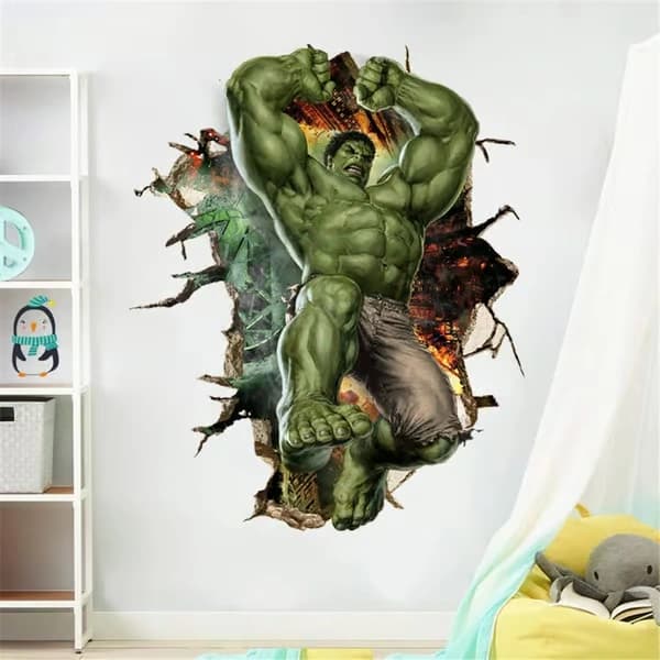 Superhjälte väggdekaler Hulk väggdekaler Utmärkt vinylväggdekal